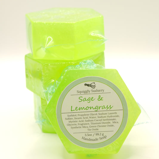 Sage and Lemongrass Hexagon Soap