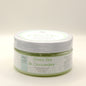 Eight-ounce jar of Green Tea & Cucumber foaming sugar scrub on a white background
