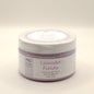 4-ounce jar of Lavender Fields foaming sugar scrub on a white background
