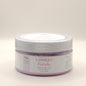 Eight-ounce jar of Lavender Fields foaming sugar scrub on a light background