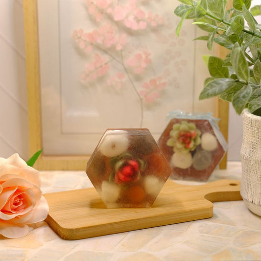 Desert Garden Hexagon Soap Bar | Fruity & Floral Handmade Soap