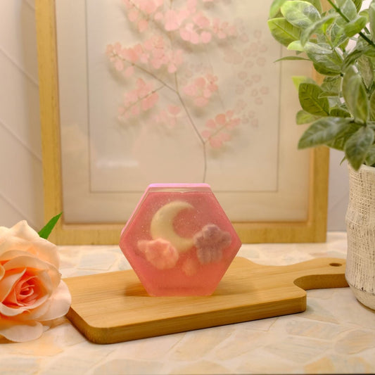 Enchanted Garden Hexagon Soap Bar | Handmade Floral Soap