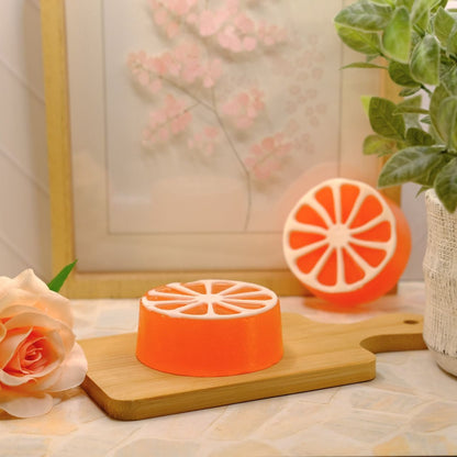 Energetic Grapefruit Round Soap Bar | Fruity Handmade Soap