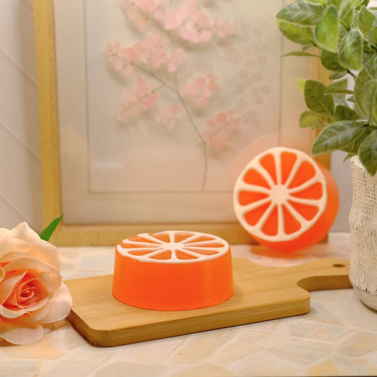Energetic Grapefruit Round Soap Bar | Fruity Handmade Soap