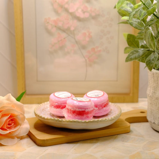 Mini Strawberry Macaron Soap Bar | Fruity Handmade Soap