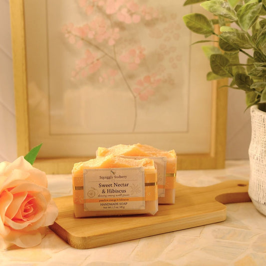 Sweet Nectar & Hibiscus Cold Process Soap | Handmade Soap