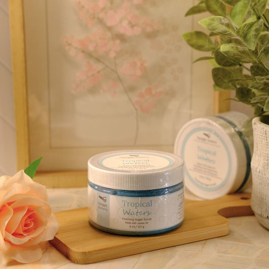 Tropical Waters Foaming Sugar Scrub | Handmade Sugar Scrub